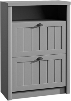 AX LIVING Schmaler Schuhschrank „Palmano SNB“ – 80 cm breit, Grau