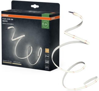 Osram FLEX COB OUTDOOR 5M LED-Streifen, weiß, 22W, 800lm, warmweißes Licht, COB-Technologie, homogene Lichtverteilung, lange Lebensdauer, einfache Montage, SchutzkIasse IP44, 3000K