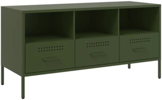 vidaXL TV-Schrank Olivgrün 100,5x39x50,5 cm Stahl 843040