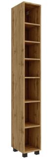 HELD MÖBEL Seitenschrank aus MDF in wotaneiche (B/H/T: 25x180x33 cm)