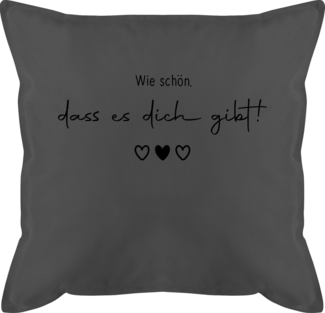 Shirtracer Dekokissen Wie schön dass es Dich gibt - Schöne Geschenke Beste Freundin Besten F, Freundin