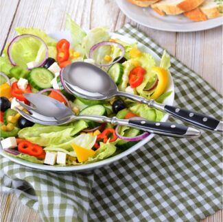 Salatbesteck 2-tlg, geschmiedet, Serie NÜRNBERG schwarz