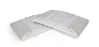 Dmora Set mit 2 Kopfkissen Timo, Bettkissen, Ergonomisches Produkt, Schlafzimmerkissen, Made in Italy, 70x40 h12 cm, Weiß