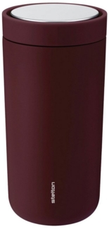 Stelton Thermobecher, Edelstahl, stelton doppelwandiger Thermobecher to go click 0,4 l berry