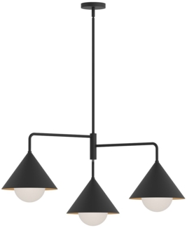 Elstead Lighting Remyck Pendelleuchte 3-flammig Schwarz