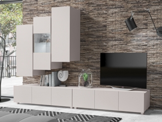 AX LIVING Anbauwand Wohnzimmer Kossana 11 – 300cm Breite Beige