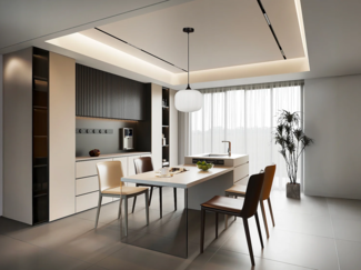 Vente-unique - Deckenleuchte - Metall & Glas - 1 Lampenschirm - 25 x 128 cm - Schwarz & Weiß - GLENORA