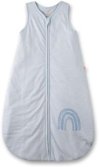 SANETTA Baby-Schlafsack Blau | Praktischer und bequemer Unisex-Schlafsack aus Bio-Baumwolle. Baby-Schlafsack mit Reißverschluss und Regenbogen-Print | Baby Sleeping Bag