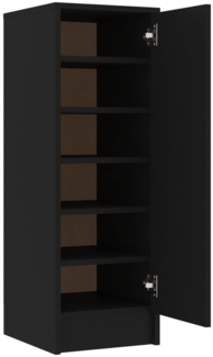 vidaXL Schuhschrank Schwarz 32x35x92 cm Holzwerkstoff 808973