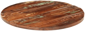 vidaXL Tischplatte Ø 80x3,8 cm Rund Altholz Massiv 370031