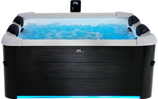 DEKO VERTRIEB BAYERN Whirlpool XXL Premium MSPA Olso LED Whirlpool Outdoor-Pool 160x160x65cm UVC+Ozon