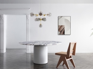 Vente-unique - Hängeleuchte - Metall & Rauchglas glänzend - 11 Kugeln - 61 x 144 cm - Goldfarben - SOFIA