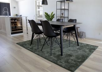 House Nordic Esszimmerstuhl, PU-Leder, schwarz, Beine schwarz - 2er set