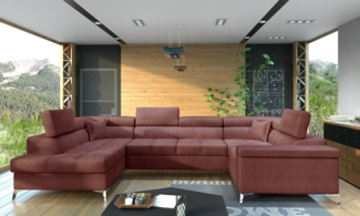 Eltap Thiago Ecksofa (Monolith 63) Seite links, Rosa, 208 x 88 x 342 cm