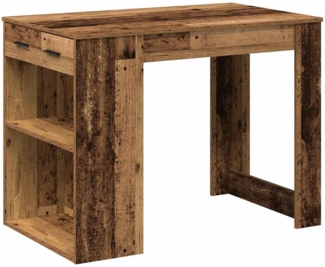 vidaXL Schreibtisch mit Schubladen Ablage Altholz-Optik 102x62x77,5 cm 858693