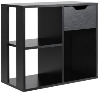 COSTWAY Bücherregal Beistelltisch, mit Schubalde & Fächern, 60x30x52cm