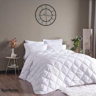 Komfortec Kunstfaserbettdecke,Bettdecken für Sommer und Winter, Ganzjahresdecke, Füllung: Polyester, Bezug: Mikrofaser, 135x200 cm, 155x220 cm und weiteren Größen, allergiker geeignet