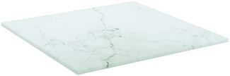vidaXL Tischplatte Weiß 30x30 cm 6 mm Hartglas in Marmoroptik 322252
