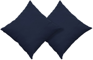 my home Dekokissen Raja, einfarbig, Kissenhüllen ohne Füllung, 40 x 40 cm, 2er-Set, Mikrofaser