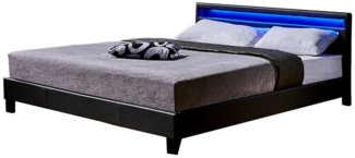HOME DELUXE LED Bett ASTRO - 180 x 200 cm Dunkelgrau