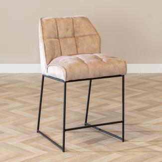 Bronx71 Barhocker Janna Samt taupe 70 cm