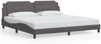 vidaXL Bettgestell ohne Matratze "Zadar" Grau 200x200 cm Kunstleder 3208208