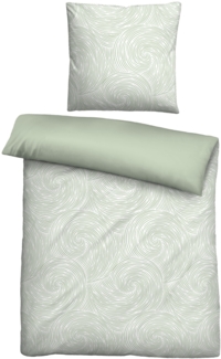 biberna Tencel Bettwäsche 0474495 STRUDEL, salbei, 1x 155x200 cm + 1x 80x80 cm