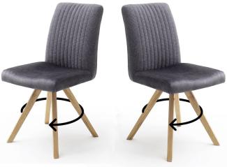 Stühle im 2er-Set OKLAHOMA, Stoffmix in anthrazit
