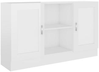 vidaXL Sideboard Hochglanz-Weiß 120x30,5x70 cm Holzwerkstoff 802783