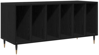 vidaXL Schallplattenschrank mit Regal Schwarze Eiche 100 x 38 x 48 cm 862901