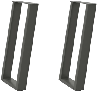 vidaXL Konsolentischbeine U-Form 2 Stk. Anthrazit 38x(72-73) cm Stahl 4012782