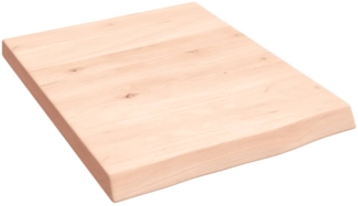 vidaXL Waschtischplatte 40x50x(2-4)cm Massivholz Unbehandelt 3156000