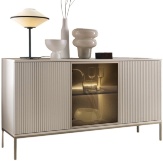Compleo Kommode LINO, 3-türig, Untergestell aus Metall, Elegant Design