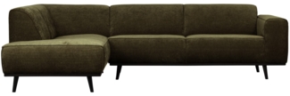 Ecksofa Statement aus gewebten Jacquard Links, Olive