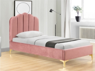 HTI-Living Polsterbett Polsterbett 90x200 cm Yoris Pink (Stück, 1-tlg, 1x Bett Yoris inkl. Lattenrost, ohne Matratze), Bettgestell inkl. Lattenrost