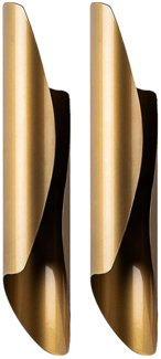 Vente-unique - Set 2 Wandleuchten – Metall – Gold – H 40 x T 11 cm – LYNOR