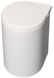 emuca 8035815 Abfalleimer 13 Liter ab 40 cm Schrankbreite, Kunststoff weiß