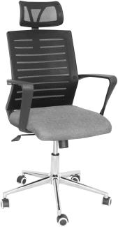 Schreibtischstuhl >Molitor< in schwarz aus PU/Mesh/Polyester - 59x108x59 (BxHxT)
