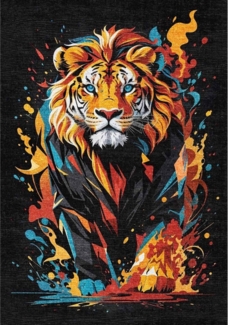 Bamyum Teppich Lions Teppich mit Chenille Druck, Gaming Videospiel Waschbarer Teppich, Einzelstück