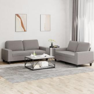 vidaXL 2-tlg. Sofagarnitur Taupe Stoff