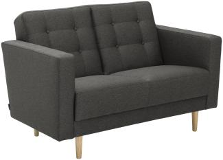 Sofa 2-Sitzer Kaisa Bezug Flachgewebe Esche natur / anthrazit 23192