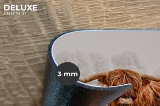 MuchoWow Platzset Schottischer Hochländer - Kuh - Natur - Winter, (6-St), Platzsets, Tischset, Abwaschbar, Tischsets, Platzdeckchen