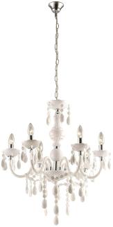 Kronleuchter, Lüster, Kristalle, weiß, 6-flammig, CUIMBRA I