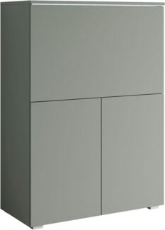 Home affaire PC-Schrank Vera, Sekretär, Home-Office-Schreibtisch mit LED-Beleuchtung (1 St), Multifunktional mit Stauraum, klappbare Tischfläche, LED, B 90 cm