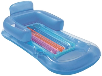 Bestway Luftmatratze Bestway 43028 - Luftmatratze mit Rückenlehne 161 x 84 cm - Blau