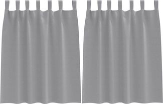 vidaXL Verdunkelungs-Vorhänge mit Ringen 2 pcs Hellgrau 140 x 140 cm 4107563