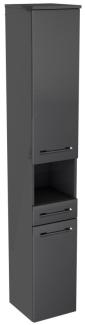 Lanzet Hochschrank mit Nische 30 cm, links, Anthrazit