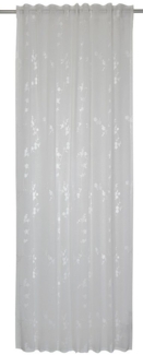 ELBERSDRUCKE Vorhang Gardine mit verdeckten Schlaufen Malea weiß halbtransparent 255x140 cm (1 St), halbtransparent