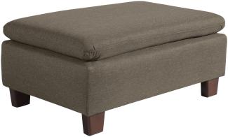 Hocker Katti Bezug Flachgewebe Buche nussbaum dunkel / sahara 22931