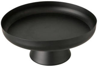 BOLTZE GRUPPE GmbH Obstschale Dekoschale mit Fuß CREDO, Ø 30 cm, Schwarz, Metall, (1-tlg), pulverbeschichtet